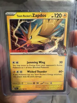 Pokemon Card Team Rockets Zapdos 070/182 Gamestop Promo Destined Rivals Sealed - Image 1