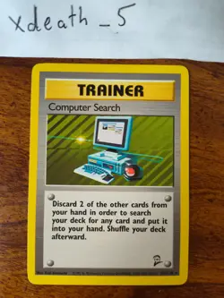 Computer Search 101/130 Rare Base Set 2 Unlimited Pokemon Card LP - Image 1