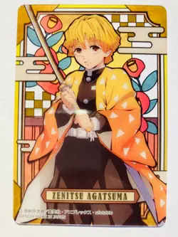 Zenitsu Demon Slayer Stained glass card Kimetsu Vrey Rare From Japan BANDAI F/S - Image 1
