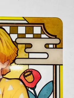 Zenitsu Demon Slayer Stained glass card Kimetsu Vrey Rare From Japan BANDAI F/S - Image 3