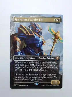 MTG Hashaton, Scarab's Fist (DRC) Commander: Aetherdrift Borderless Regular 1 - Image 1