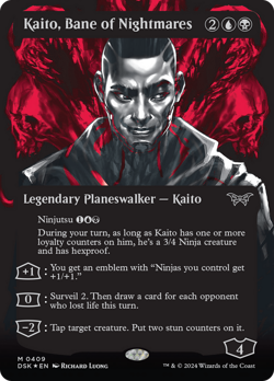 Kaito, Bane of Nightmares (Showcase) (Textured) [Duskmourn: House of Horror] - Image 1