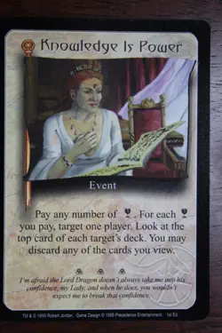 The Wheel of Time CCG-"Knowledge is Power" - Image 1