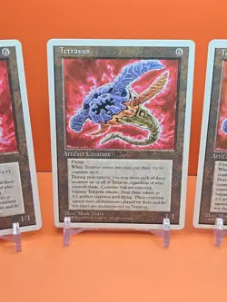 🟤🟤🟤 (4) 1995 Magic The Gathering TETRAVUS 4TH EDITION PLAYED 🟤🟤🟤 - Image 3