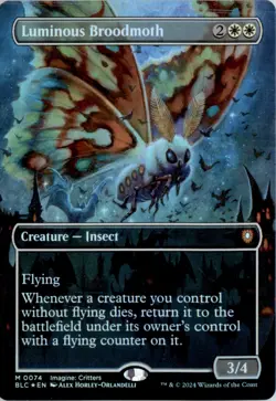 Luminous Broodmoth (Borderless) Commander: Bloomburrow BLC Foil NM - Image 1