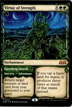 Virtue of Strength (Showcase) Wilds of Eldraine WOE Normal NM - Image 1