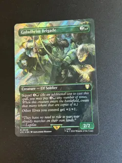 MTG Galadhrim Brigade Surge Foil Borderless Rare 0546 - NM - LTC - Image 2