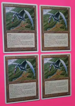 Magic the Gathering MTG 4th Edition CLOCKWORK AVIAN X 4 (1 LP/EX & 3 MP) RARE! - Image 2