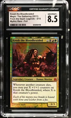 KRESH THE BLOODBRAIDED From the Vault: Legends Foil Mythic CGC 8.5 MTG EDH - Image 1