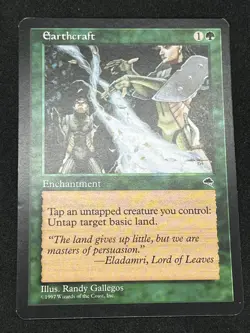 Magic the Gathering MTG Earthcraft Tempest Green Rare - Image 1