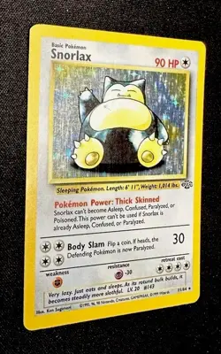 Pokemon TCG Snorlax Holo Rare Unlimited Card Jungle 11/64, Vintage 1999 WOTC MP - Image 4