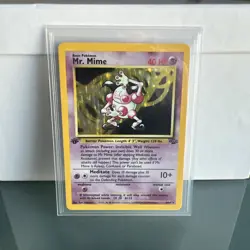 Pokemon Jungle Mr. Mime 1st Edition Holo Rare Card 06/64 - Image 1