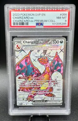 2023 POKEMON SVP EN-SV BLACK STAR PROMO #056 CHARIZARD EX PSA 8 - Image 1