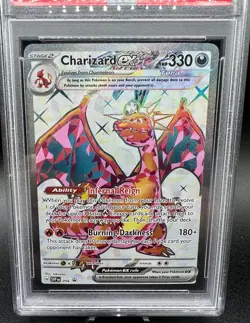 2023 POKEMON SVP EN-SV BLACK STAR PROMO #056 CHARIZARD EX PSA 8 - Image 2