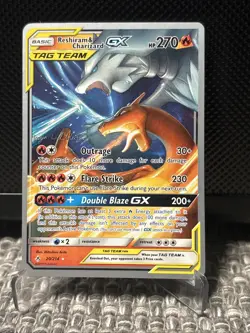 Pokemon Reshiram & Charizard GX Tag Team 20/214 World Championship Promo NM- - Image 1