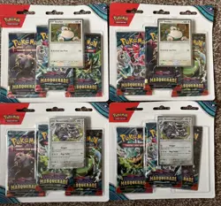 4 x Pokemon TCG: Scarlet & Violet Twilight Masquerade 3 Blister Packs Snorlax & - Image 1
