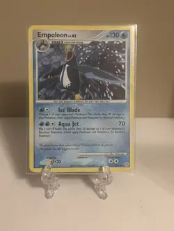2007 Pokemon, Diamond & Pearl, #4/130 Empoleon LV.42,Cosmo Holo Rare - Image 3