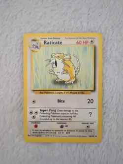 Pokemon TCG Raticate Base Set 40/102 Regular LP. - Image 1