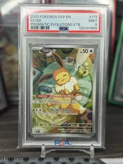 2025 POKEMON SVP EN-SV PRISMATIC EVOLUTIONS BLACK STAR PROMO #173 EEVEE PSA 9 - Image 3