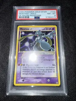 Mewtwo Gold Star Pokemon 2006 EX Holon Phantoms English 103/110 PSA 8 - Image 5