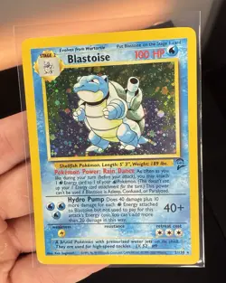 2000 Pokemon Base Set 2 Blastoise Holo - PSA Miscut - Image 1