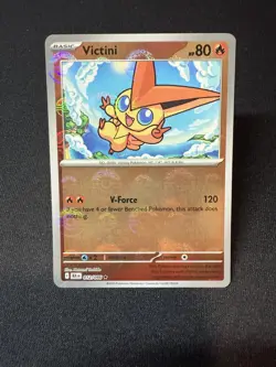 VICTINI 012/086 Reverse Holo Poke Ball - 2025 Pokemon Black Bolt - NM - Image 1