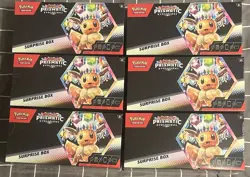 [Lot of 6] 2025 Pokemon TCG Prismatic Evolutions Surprise Box New Factory Sealed - Image 1