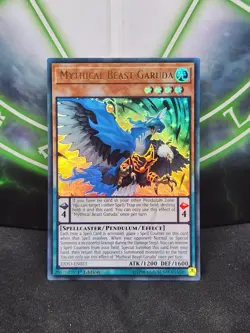 Yugioh Mythical Beast Garuda EXFO-EN023 Ultra Rare 1st Edition NM - Image 1