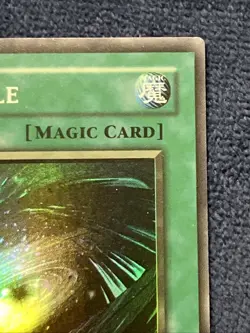 2002 Yu-Gi-Oh Vintage DARK HOLE SUPER RARE LOB-052 Foil Shift Light Fade Error - Image 3