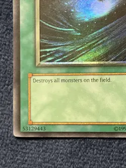 2002 Yu-Gi-Oh Vintage DARK HOLE SUPER RARE LOB-052 Foil Shift Light Fade Error - Image 5