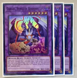3x Garura, Wings of Resonate Life 1st Edition Super Rare RA02-EN024 Yu-Gi-Oh! - Image 1