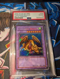 Yugioh Thousand Dragon MRD-143 Secret Rare Unlimited - PSA 4 - Image 1
