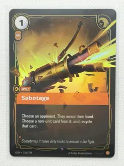 Riftbound: League of Legends TCG - Sabotage - 156/298 Origins (OGN) Rare Foil - Image 3