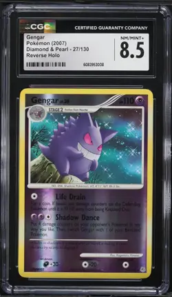 CGC 8.5 Gengar Reverse Holo Diamond & Pearl 2007 Pokemon Card #27 - Image 1