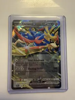 Pokemon TCG Zacian EX 198 Scarlet & Violet Promo Holo Card NM Condition - Image 1