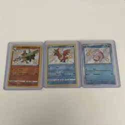 Pokemon TCG 3 Card Lot. Slowpoke. Cramorant. Sirfetch’d. LP - Image 1