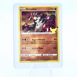 Groudon 017/025 Holo Celebrations Foil Pokemon TCG Set Card 17/25 - LP/NM - Image 3