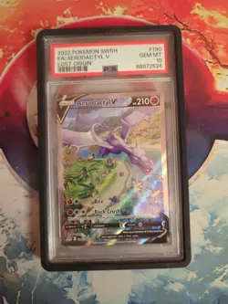 Aerodactyl V PSA 10 Pokemon Card Lost Origin 180 English 2022 Alternate Art - Image 1