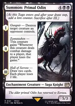 Summon: Primal Odin Non- Foil R FINAL FANTASY 121 NM - Image 1