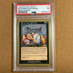 RECURRING NIGHTMARE - 1998 MTG WORLD CHAMPIONSHIPS #72 BRIAN SELDON - PSA 7 NM - Image 1