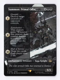 Summon: Primal Odin (Borderless) 0365 (R) MTG Final Fantasy (FIN) (EN) - Image 1