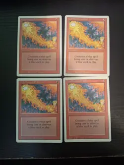 MTG Magic the Gathering Red Elemental Blast Unlimited Edition 4x. - Image 1