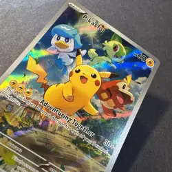PIKACHU 027 FA holo SV Black Star Promo Pokemon TCG card - Image 1