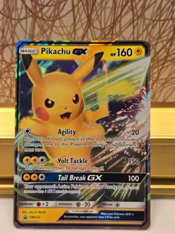Pickachu GX SM232 Full Art Black Star Promo Ultra Rare Pokemon Card - Image 1
