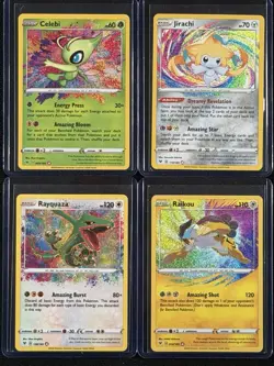 Pokemon TCG Vivid Volt Amazing Rare Lot- Raikou, Rayquaza, Jirachi & Celebi - Image 1