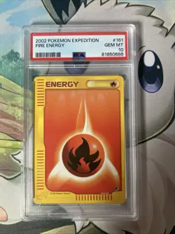 2002 Pokemon Expedition : Fire Energy : #161 : PSA 10 : POP 29 - Image 2