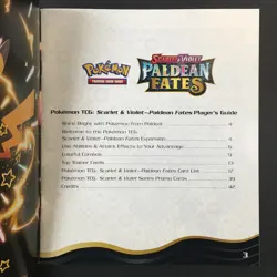 Pokemon TCG Scarlet & Violet Paldean Fates ETB Player's Guide Checklist Book - Image 3