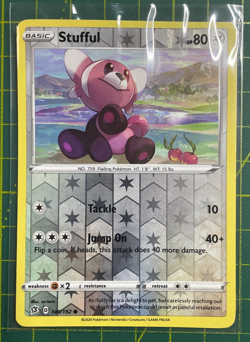 Pokemon TCG Stufful Rebel Clash 149/192 Reverse Holo Common Near Mint - Image 1
