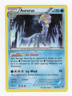 2014 Pokemon XY Furious Fists Aurorus 26/111 Rare Stage 1 MP - Image 1