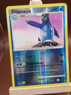 Prinplup 59/127 Uncommon Reverse Holo MP Moderately Played Pokemon Platinum - Image 1